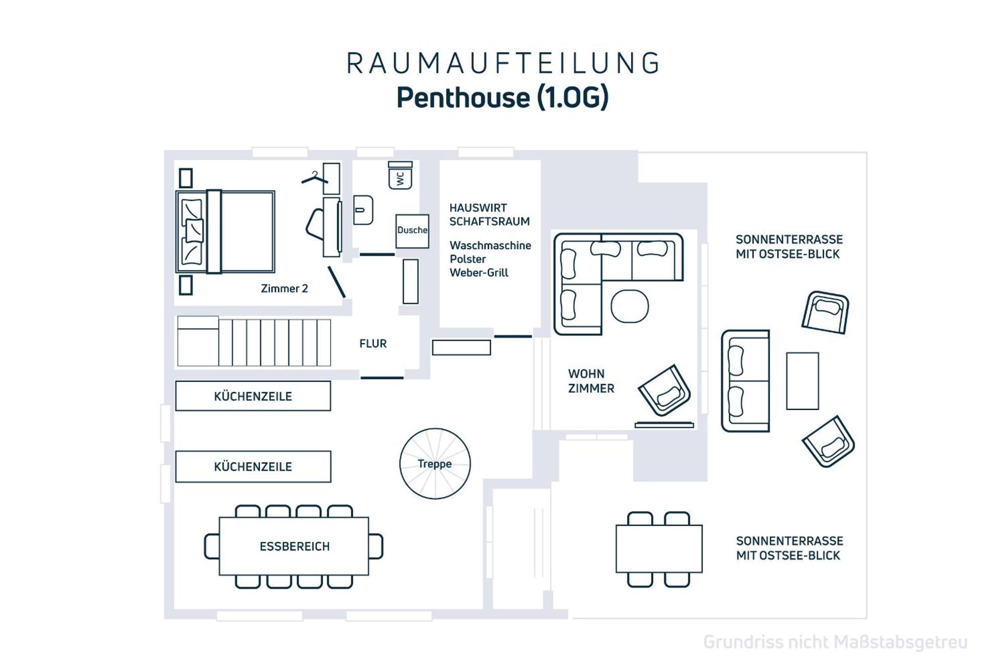 Grosse Penthouse Ferienwohnung Mit Meerblick, Sonnenterrasse & Luxusbad Von "Momentic" Зирксдорф Экстерьер фото
